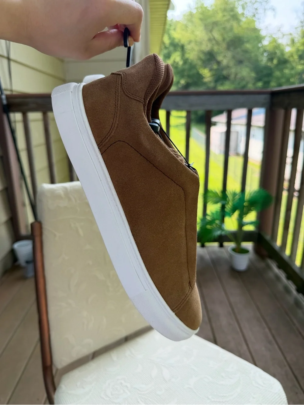George Men’s Brown Faux Suede Slip-On Sneakers US 8.5 / UK 7.5 NWT
